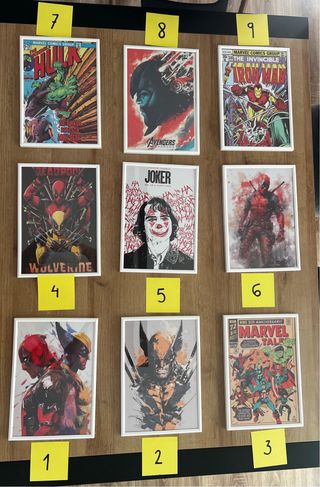 Laminas Marvel y DC