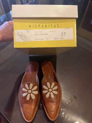Mules Hispanitas piel marrón
