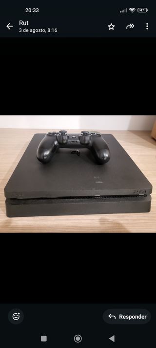 PS4 (PlayStation 4) negra + mando + 7 juegos