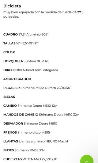 Bicicleta Conor AFX 8500 Alivio 27,5"