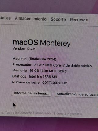 Mac Mini i7 3Ghz 16GB SSD512