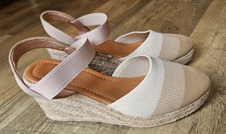 Sandalias de tela con plataforma
