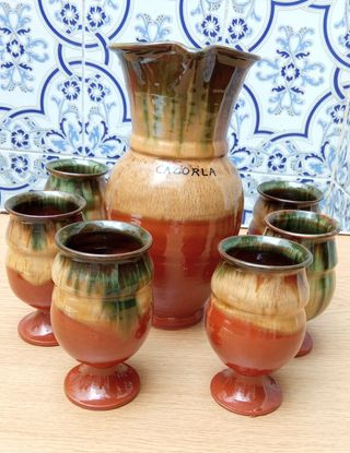Juego jarra y vasos Cazorla