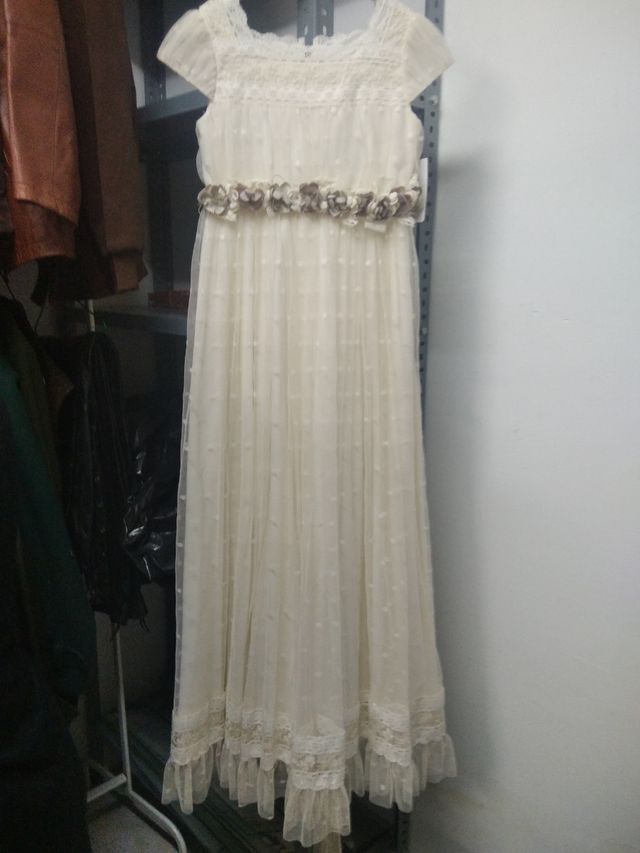 Vestido comunión niña - Blanco roto