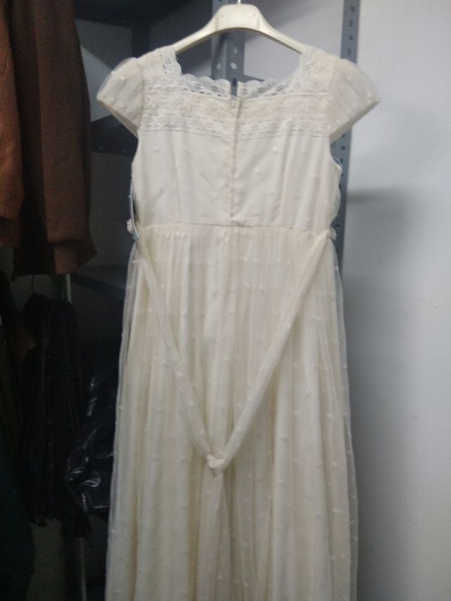 Vestido comunión niña - Blanco roto