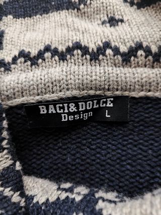 Suéter BAGIRBOLLUK Design azul y gris