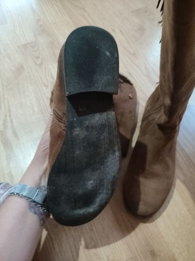 Botas altas marrones mujer Mustang talla 39