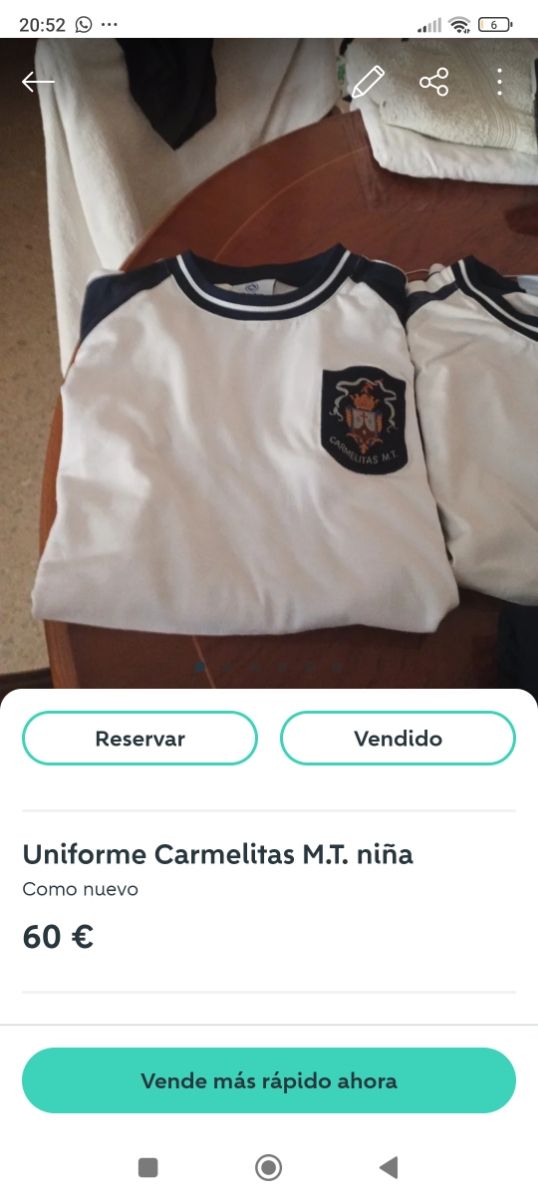 Uniforme Carmelitas M.T. adolescentes