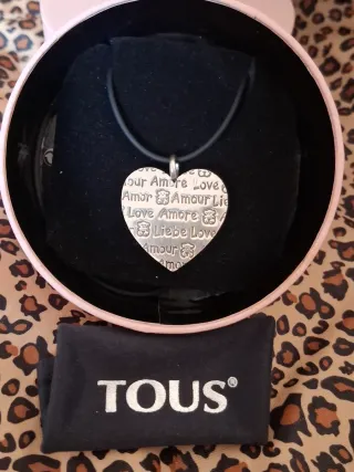 Gargantilla TOUS de plata de ley925 y cuero