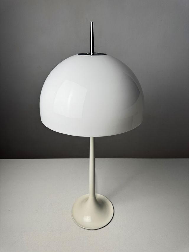 Lámpara de mesa vintage seta de Pugar 70's 