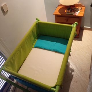 Minicuna bebé, verde