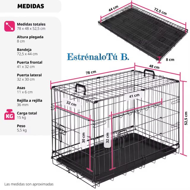 Jaula / Transpotín para Mascotas (Perros, Gatos..)