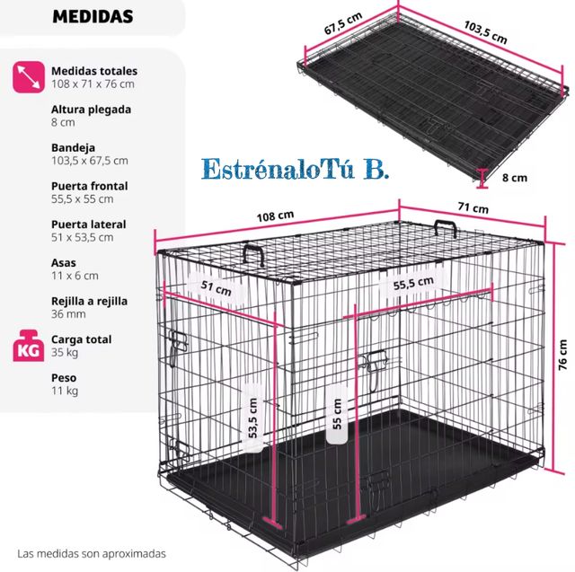 Jaula / Transpotín para Mascotas (Perros, Gatos..)