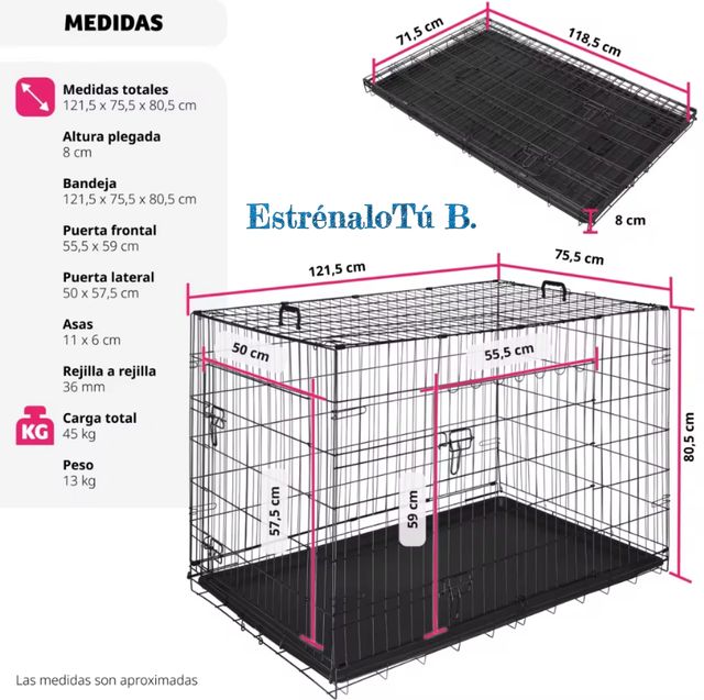 Jaula / Transpotín para Mascotas (Perros, Gatos..)