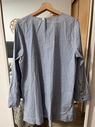 Camisa Zara rayas azul-blanca