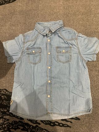 Camicia jeans bimbo maniche corte...3/4 anni