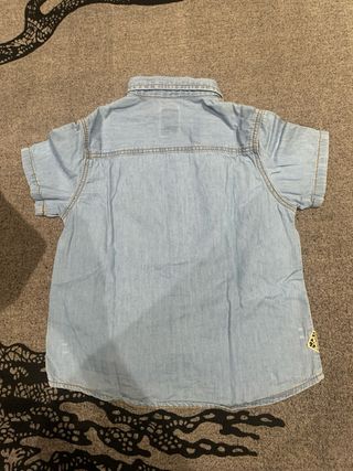Camicia jeans bimbo maniche corte...3/4 anni