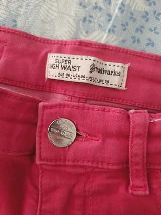 Vaqueros rosa talla S (36)