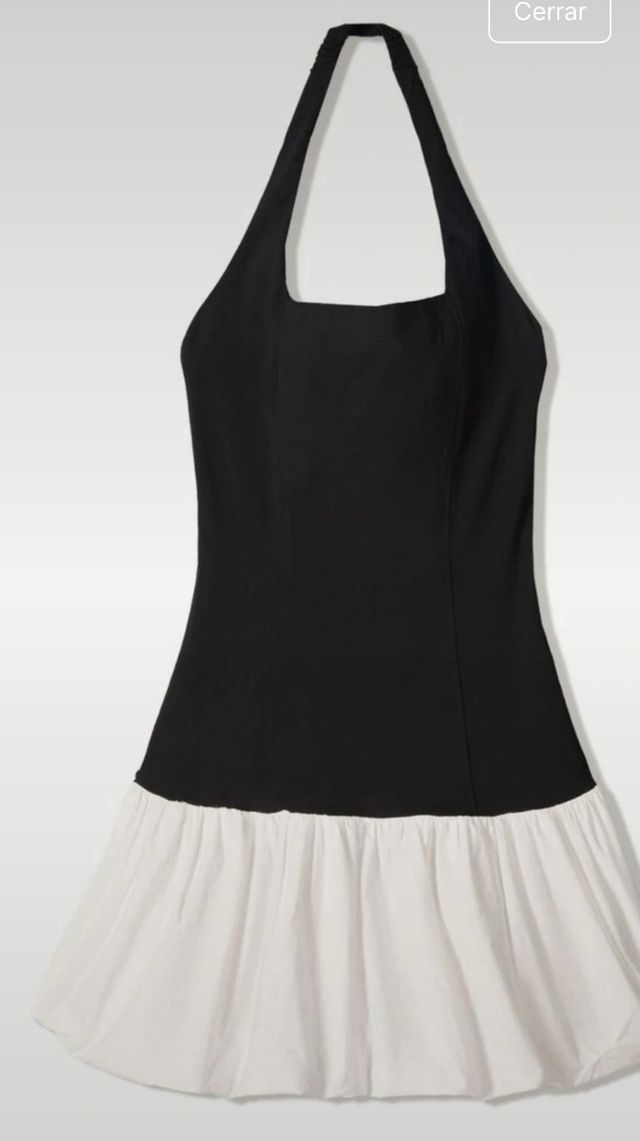 Vestido Bershka blanco y negro
