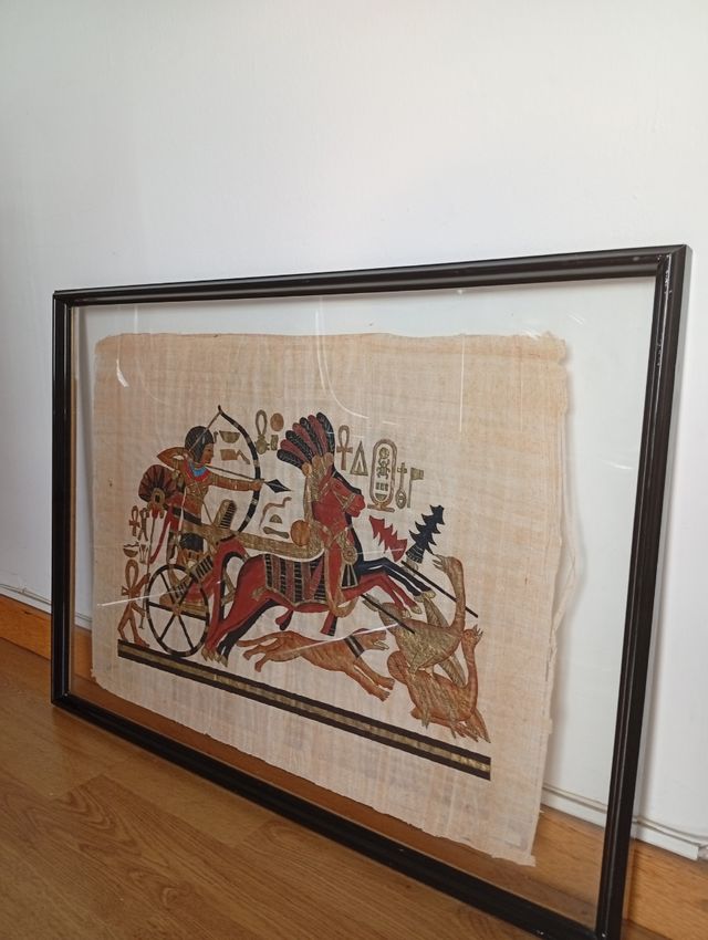 URGE Papiro egipcio auténtico enmarcado