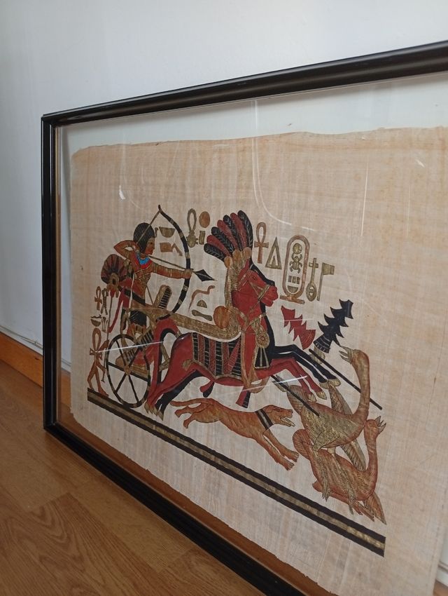 URGE Papiro egipcio auténtico enmarcado