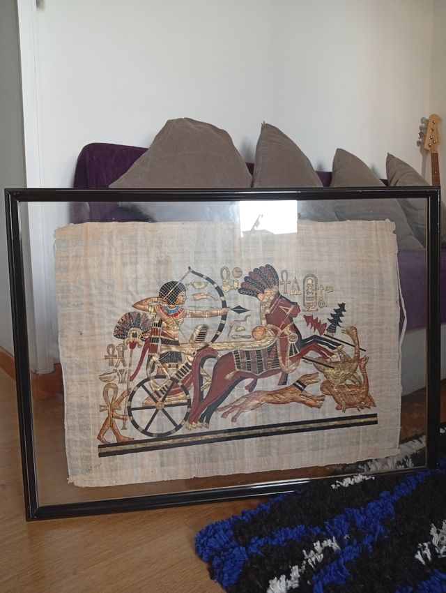 URGE Papiro egipcio auténtico enmarcado