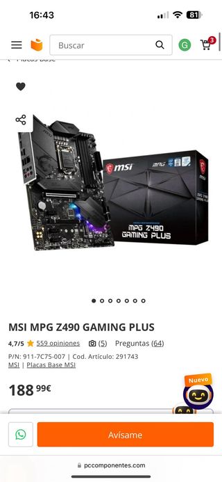 PC Gaming Intel i5-10600K + RTX 3060 12GB + 32GB R