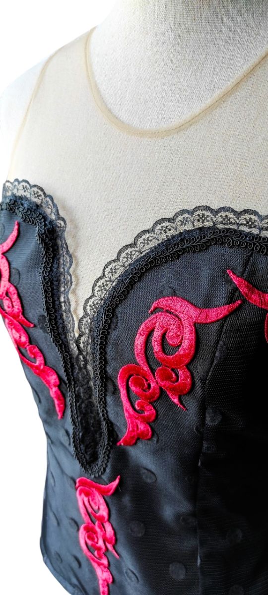 Blusa flamenca negra | Tul y encaje | Diseño único