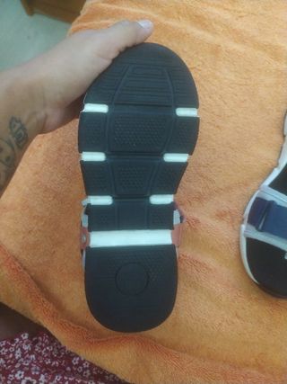 Sandalias niño velcro - grises y azules