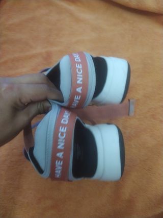 Sandalias niño velcro - grises y azules