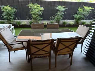 Mesa y 6 sillas terraza - Exterior