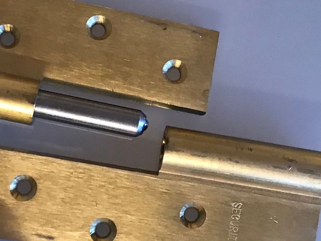 3 Bisagras bronce + tetones de seguridad