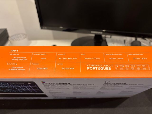 Teclado SteelSeries Apex 3 RGB - PT
