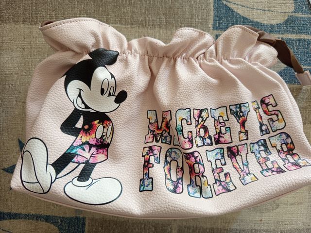 Neceser Mickey Mouse en rosa. Minnie en antracita.