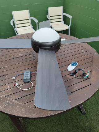 Ventilador techo 4 aspas marrón
