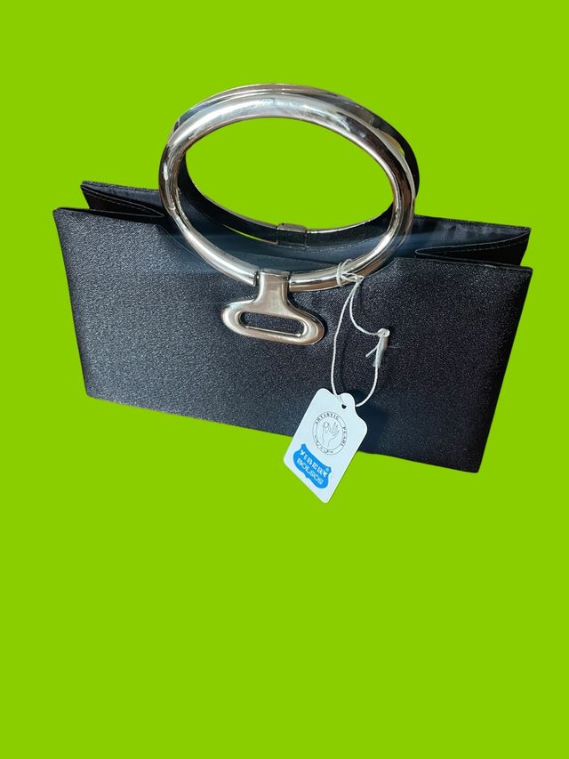 Borsa a mano rettangolare nera