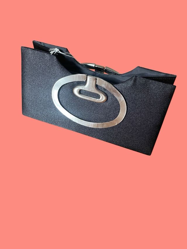 Borsa a mano rettangolare nera