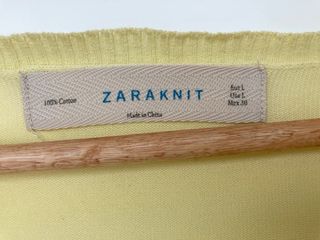 Rebeca amarilla Zara Knit algodón 100%