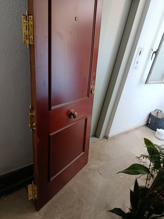Puerta madera maciza