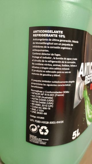 Anticongelante uso directo