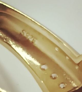 Anillo laminado oro 18k sobre 925 y Amatista Natur