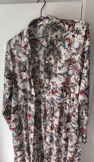 Vestido camisero manga larga