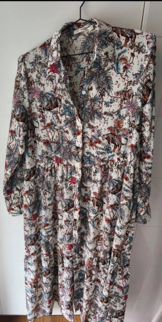 Vestido camisero manga larga