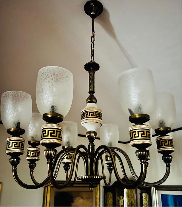 Lampadario vintage 8luci d’epoca favoloso