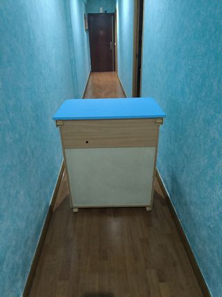 Cambiador bebé - Azul y Blanco