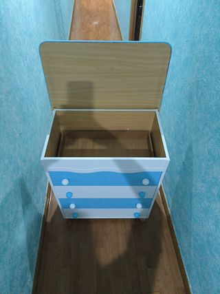 Cambiador bebé - Azul y Blanco