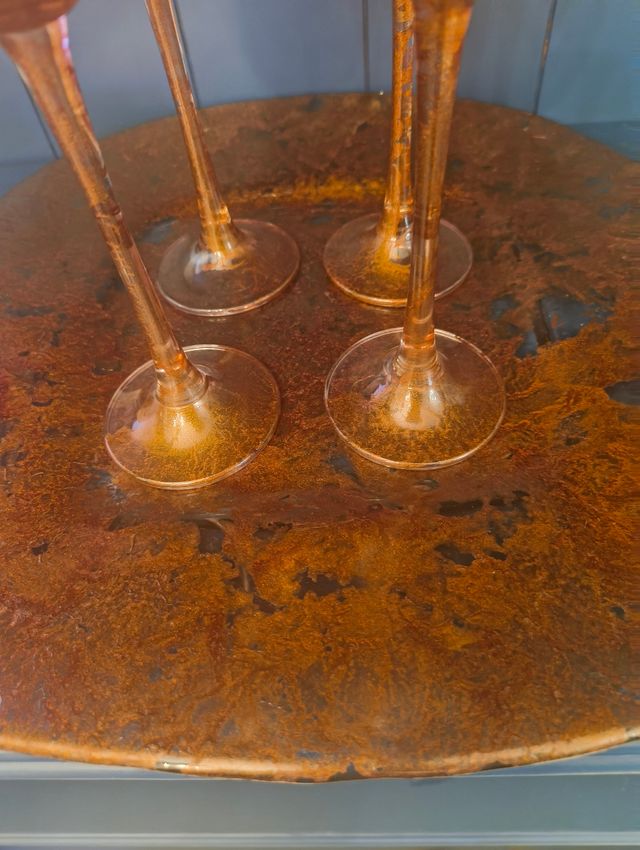 Copas Vino - Decoradas Marrón