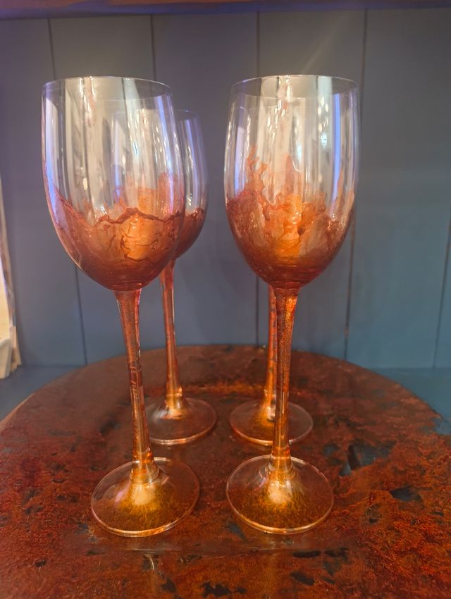 Copas Vino - Decoradas Marrón