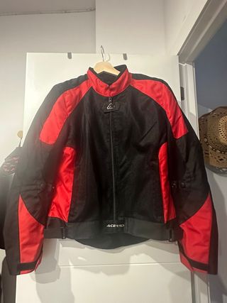 Cazadora moto verano Acerbis roja-negra talla L