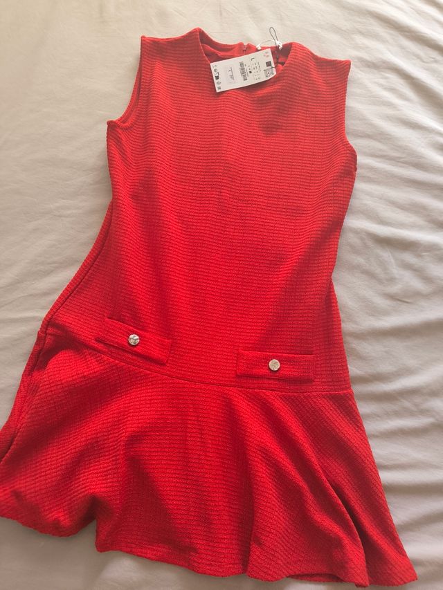 Vestido mini Zara rojo